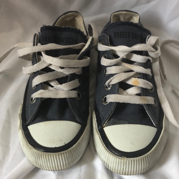 Harley Davidson blue canvas sneakers, 12 - Picture 3 of 4